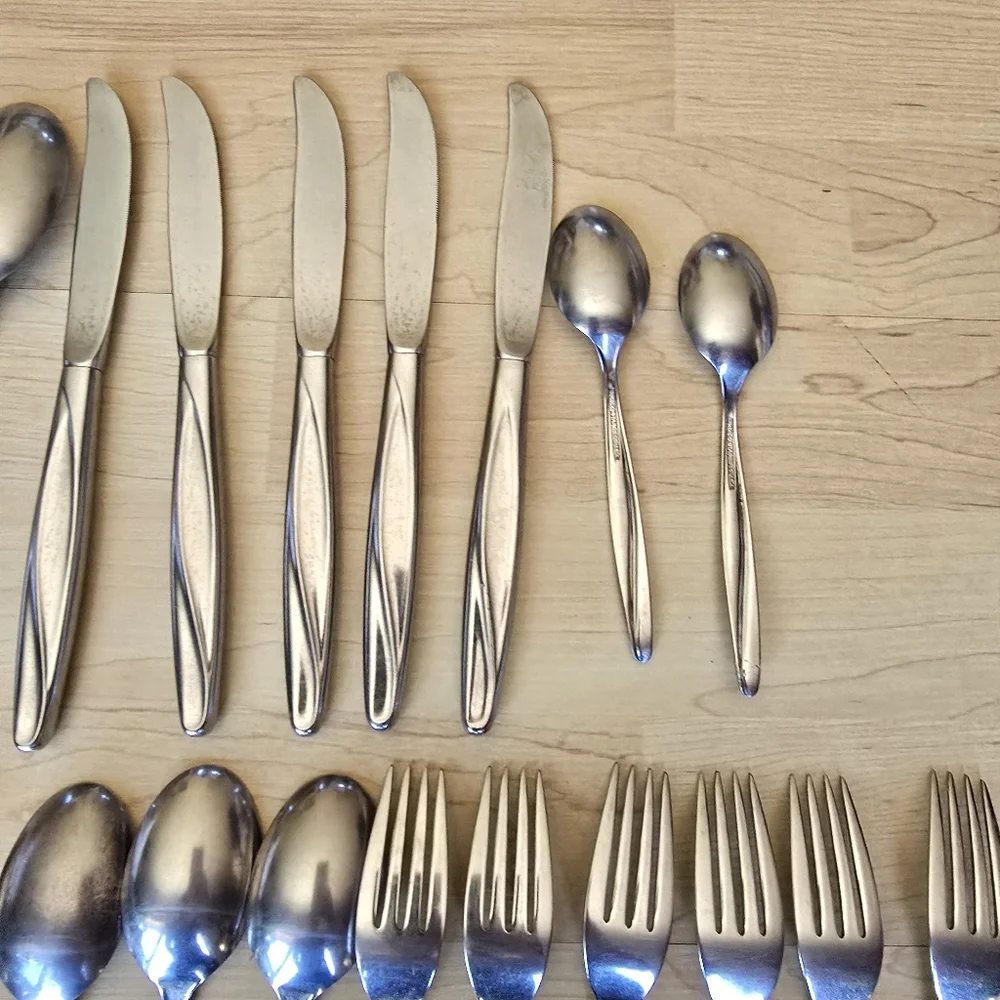 VTG 19pc FINLANDIA Stainless MCM‎ Flatware International Silver INSICO USA